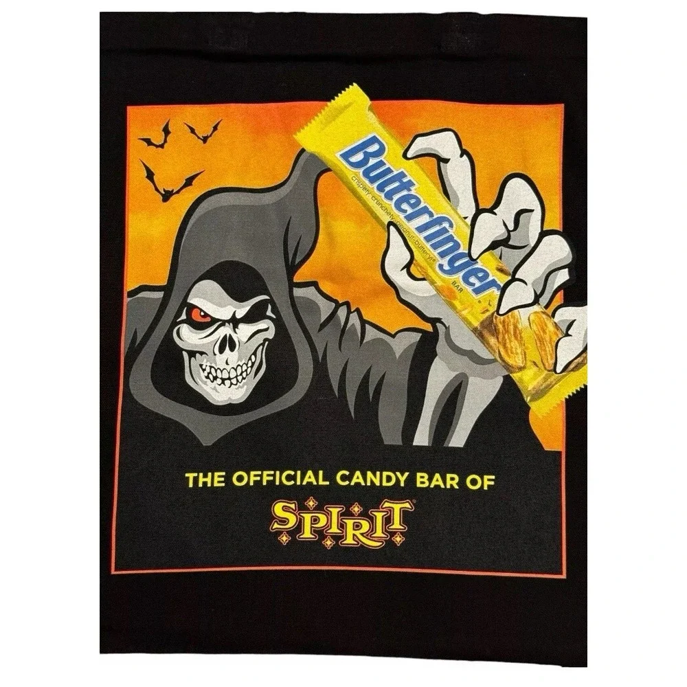 2024 RARE Spirit Halloween Tote Bag Butterfinger Skeleton Logo Canvas Shoulder